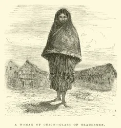 Een vrouw uit Cuzco, klasse van handelaars